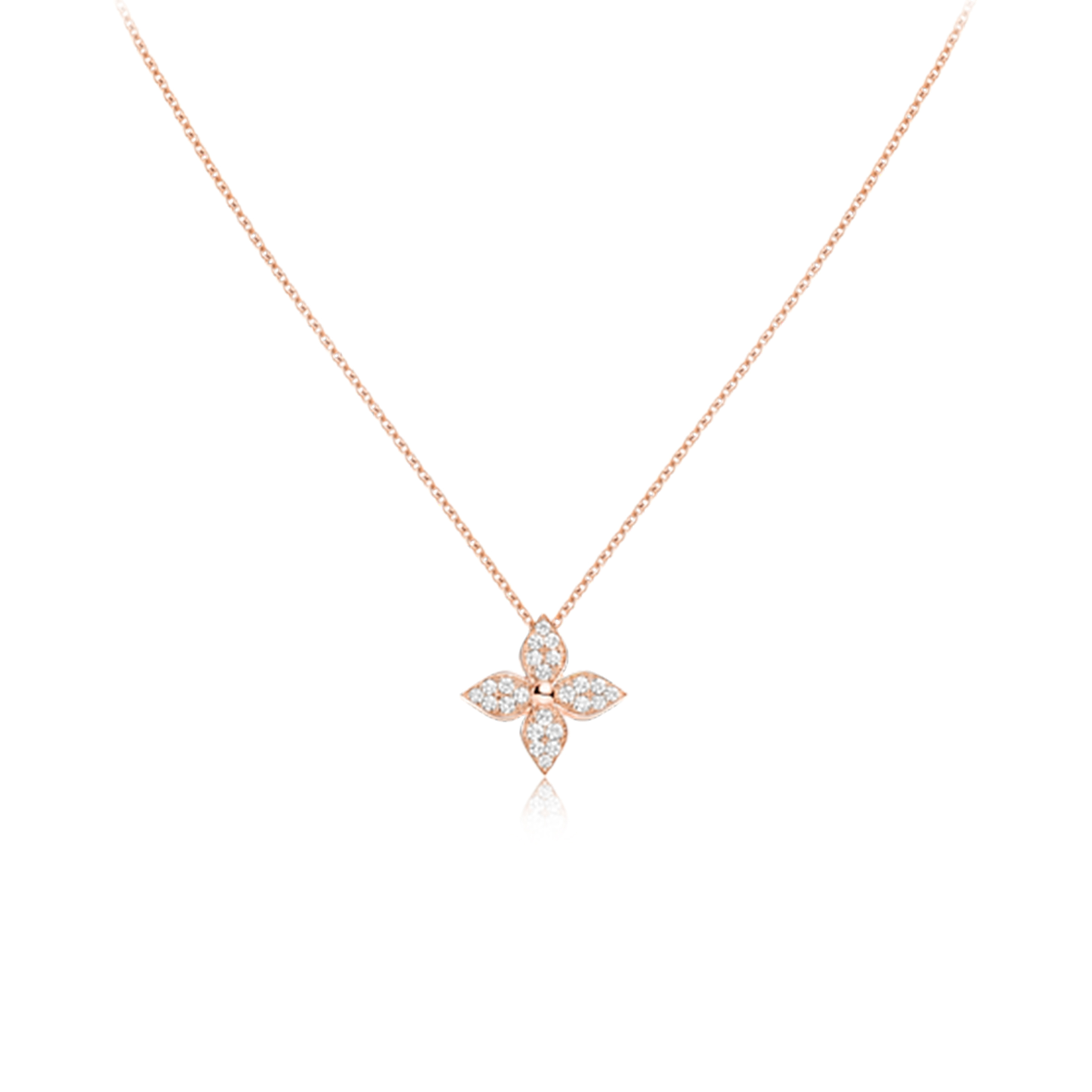 l**is v*t*n star blossom pendant, pink gold and Di*m*nds q93522